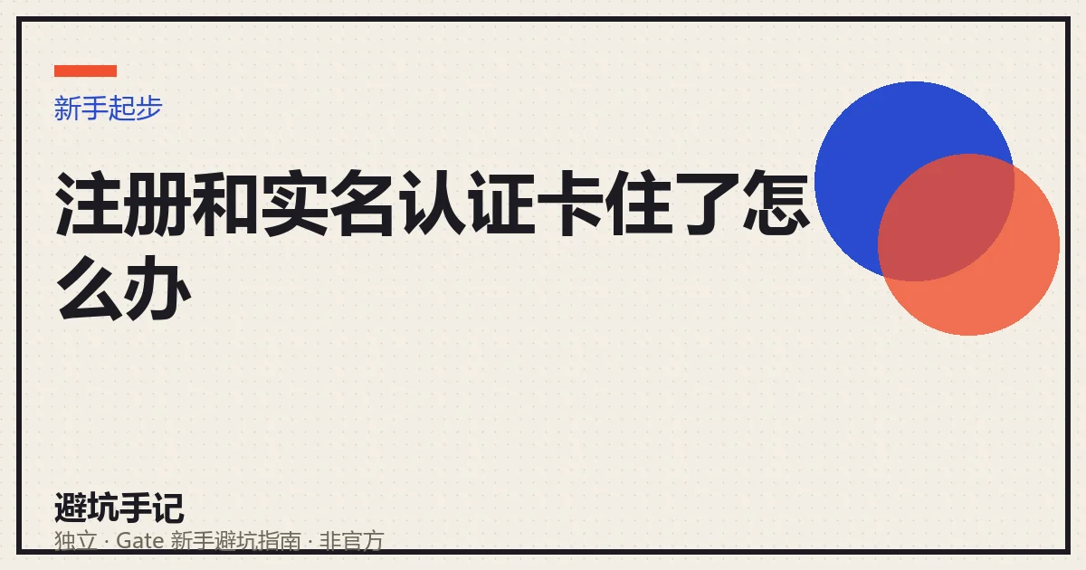 Gate 注册与 KYC 实名认证流程中常见卡点示意